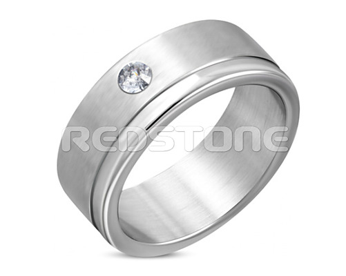 Oceľový prsteň so zirkónom SS1064